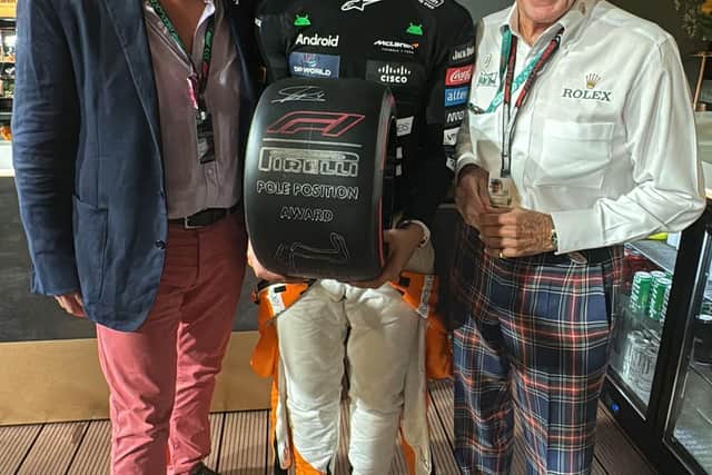 Lando Norris with Sir Jackie Stewart