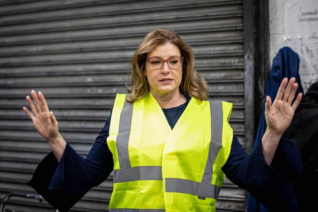 Excell Metal company shop opening with Penny Mordaunt at Hilsea, Portsmouth on Monday 24 January 2022Pictured:   MP Penny Mordaunt touring the Excell Metal workshopPicture: Habibur Rahman