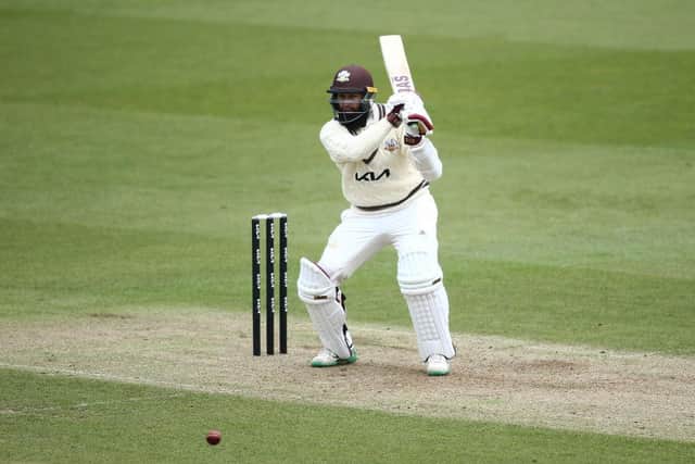 Hashim Amla of Surrey bats during day one of their friendly against Middlesex. The South African promises to be one of the stars of the season.