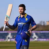 Durham batsmen Cameron Bancroft acknowledges the applause after his match-winning unbeaten century after the Royal London One Day Cup match between Durham and Leicestershire at Emirates Riverside in April 2019.