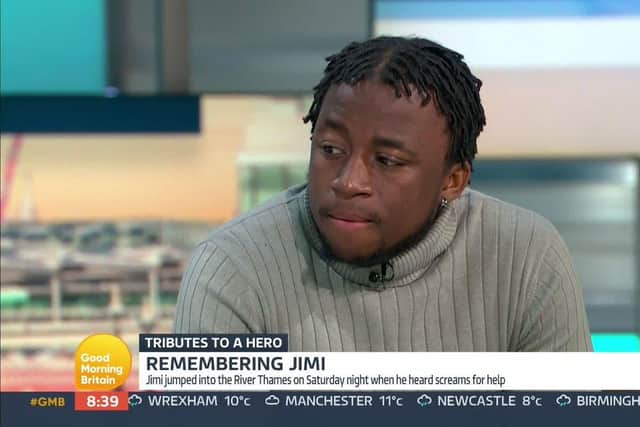 Best friend Bernard Kosia said Jimi 'means a lot to everyone, especially in South London' (Photo: ITV)