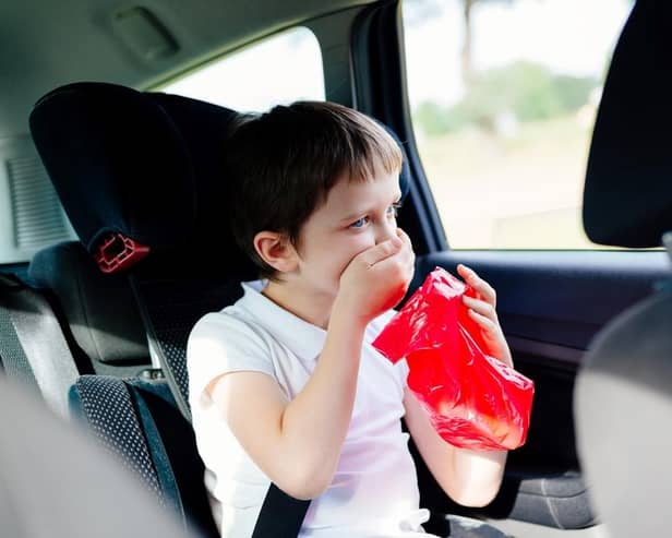 Children are particularly susceptible to car sickness