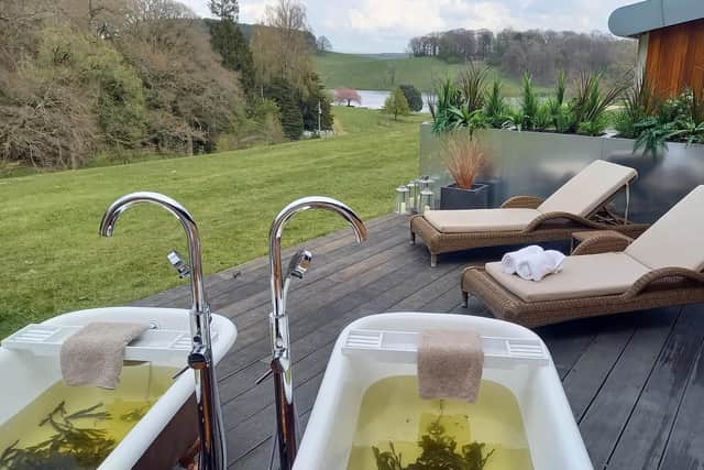 The private spa garden with copper baths is a real highlight
