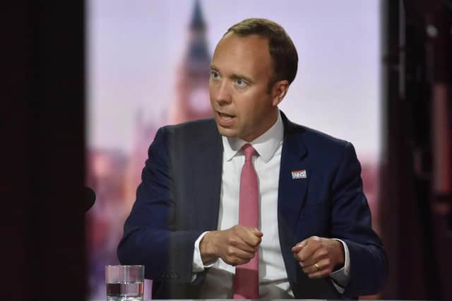 Health Secretary Matt Hancock during his appearance on the BBC1 current affairs programme, The Andrew Marr Show (BBC)