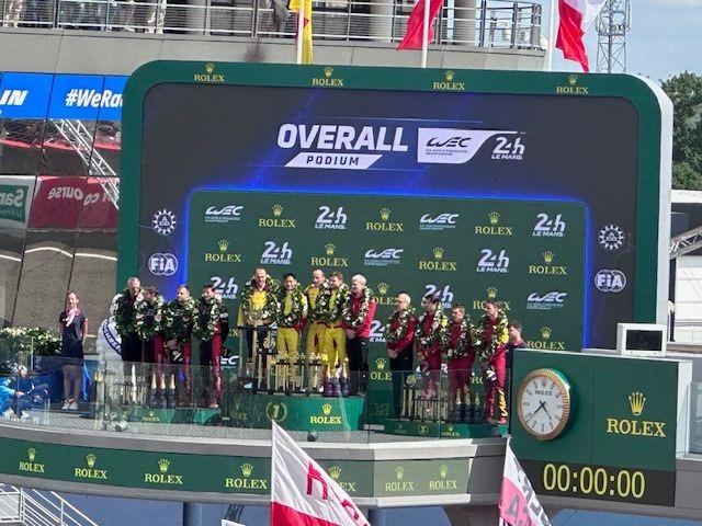 Le Mans 2025, winner's podium.
