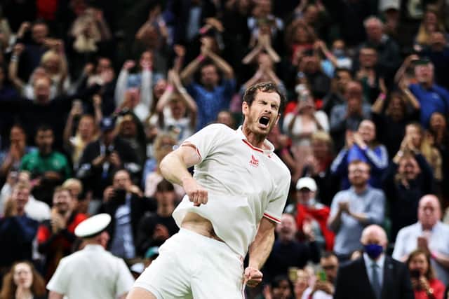Andy Murray made a winning return to Wimbledon on the opening day of the 2021 tennis championship at SW19. (Pic: Getty)
