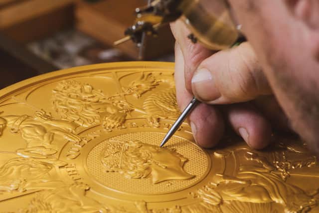The 10-kilo gold coin took 400 hours to produce and has been described by the Mint as a 'masterwork' (Photo: The Royal Mint)