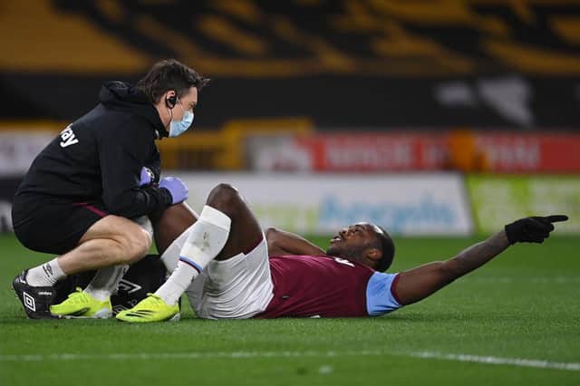 West Ham United's Michail Antonio faces a lengthy spell on the sidelines with a hamstring injury.