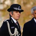 Former Metropolitan Police Commissioner Dame Cressida Dick with Mayor of London Sadiq Khan