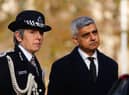 Former Metropolitan Police Commissioner Dame Cressida Dick with Mayor of London Sadiq Khan