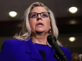 Republican Liz Cheney addressed reporters after House Republicans voted to remove her as conference chair after she became a target for former President Donald Trump and his followers in the House (Picture: Getty Images)