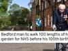 Captain Tom: exactly one year since a local newspaper reported on 'Bedford man' walking 100 lengths of his garden for the NHS