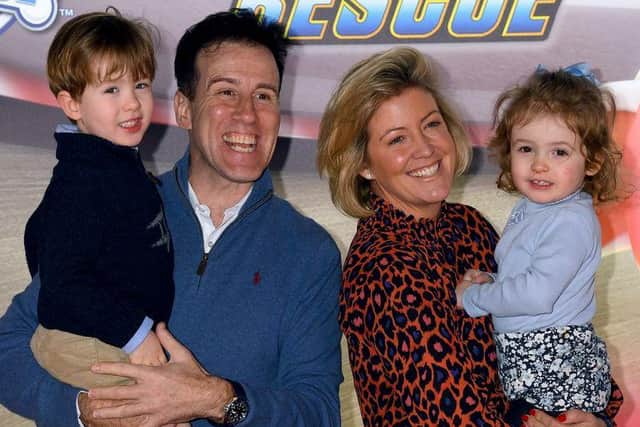 Anton DuBeke has twins George and Henrietta with with Hannah (Picture: Getty Images)