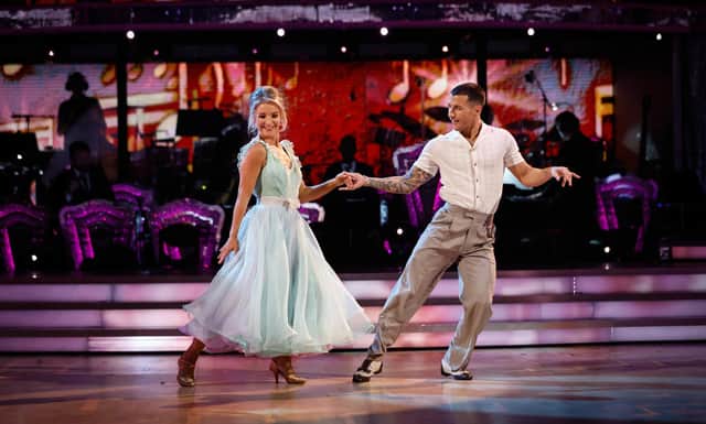Helen Skelton and Gorka Marquez during the live show