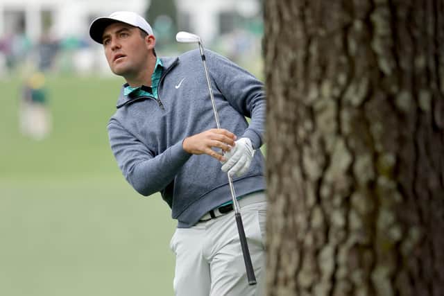 Scottie Scheffler carded a 71 on day three at the Masters to take a three-shot lead into the final day.  Picture: Jamie Squire/Getty Images