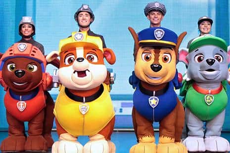 PAW Patrol Live! Race to the Rescue tours to Sheffield's Utilita Arena on August 12 and to Nottingham's Motorpoint Arena on August 17, 2022.