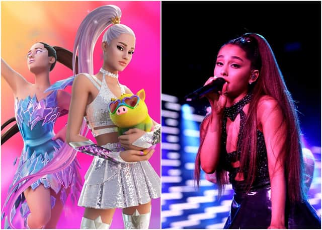 ‘Thank U, Next’ singer Ariana Grande will be virtually imported into the game to perform a series of concerts over the next few days (Fortnite and Getty Images)