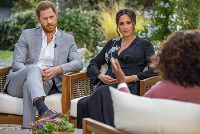 During the tell all interview, Meghan Markle revealed the negative press and lack of support from the royal family left her feeling suicidal (Photo: Harpo Productions/Joe Pugliese/Getty Images)