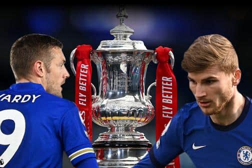 Last year's beaten finalists Chelsea will face Leicester City in the 2021 FA Cup Final at Wembley. (Graphic: NationalWorld)