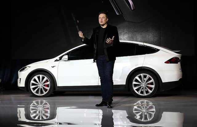 Tesla CEO Elon Musk has announced that his company's electric vehicles will be purchasable via bitcoin, alongside more traditional forms of payment  (Photo by Justin Sullivan/Getty Images)