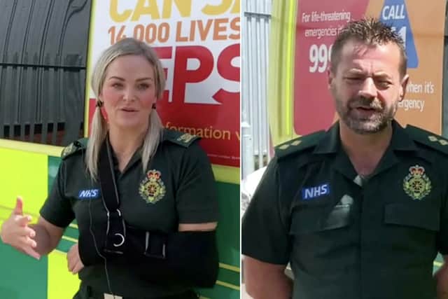 Paramedics Michael Hipgrave and Deena Evans were attending a 999 call on Stephens Close in Wolverhampton when the incident took place (Photo: SWNS)