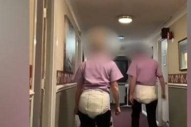 <p>Gillibrand Hall Nursing Home staff have been suspended after a TikTok video emerged of them appearing to mock residents by wearing nappies and dancing</p>