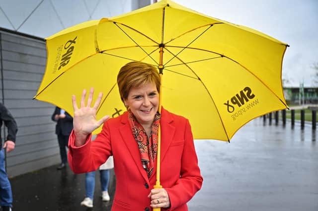 First Minister Nicola Sturgeon has described the SNP's victory as a mandate for a second independence referendum (Picture: Getty Images)