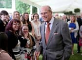 The Duke of Edinburgh attends the Presentation Reception for Gold Award holders in the gardens at the Palace of Holyroodhouse (Getty Images)