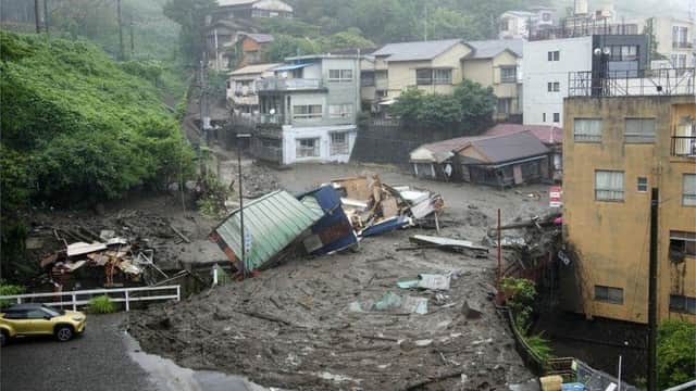 The landslide has buried many homes, as 20 people are declared missing (Picture: Reuters)