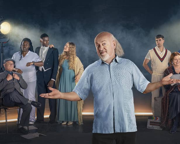 Bring The Drama's cast: George, Lizzie, Delasi, Luca, Bill Bailey, Chris, Janice, Jordan and Rehanna,
Picture: Wall To Wall Productions, Justin Downing