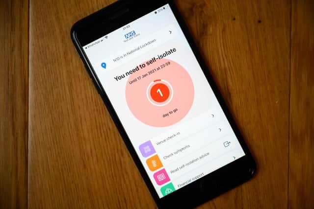 The NHS test and trace app tells you if you legally need to self isolate (Picture: Getty Images)