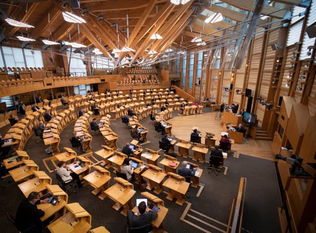 The chamber of the Scottish Parliament in Edinburgh (Getty Images)