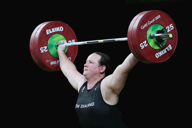Laurel Hubbard of New Zealand competes in the Women's 90kg Final during Weightlifting on day five of the Gold Coast 2018 Commonwealth Games (Photo: Alex Pantling/Getty Images)