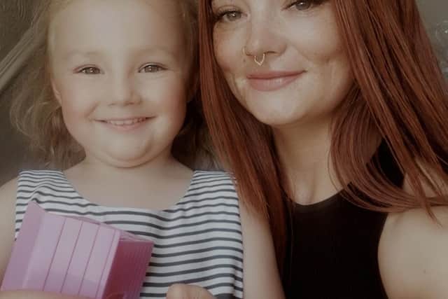Jess Mellors - a 34 year-old stay-at-home mum - said her daughter Luna Williams didn't even have the energy to make it to bed before falling asleep on the floor after drinking a slushy while out with her grandparents