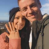 Emily Morgan and Jamie Mullineux met on a dating app during lockdown and got engaged eight weeks on (SWNS)