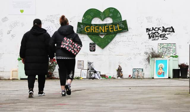 The Grenfell Memorial Wall is located in the grounds of Kensington Aldridge Academy (PA)