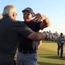 Phil Mickelson of the United States celebrates his win during the final round of the 2021 PGA Championship.
