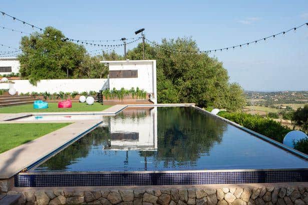 The infinity pool uses gallons of water, but is hardly ever used by the singletons (Picture: ITV)