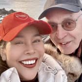 Julian Doyle and his wife Suki pictured together earlier this year. The couple now face separation after the Home Office revoked her right to remain in the UK.