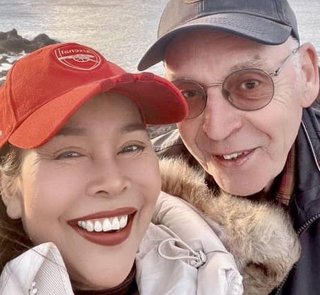Julian Doyle and his wife Suki pictured together earlier this year. The couple now face separation after the Home Office revoked her right to remain in the UK.