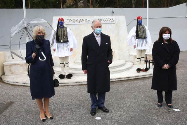 Prince Charles and the Duchess of Cornwall arrived in Athens on Thursday (Getty Images)