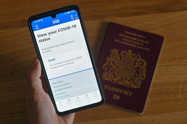 MPs have said that Covid passports would 'disproportionately discriminate' based on race, religion, age and socio-economic background (Photo: JUSTIN TALLIS/AFP via Getty Images)