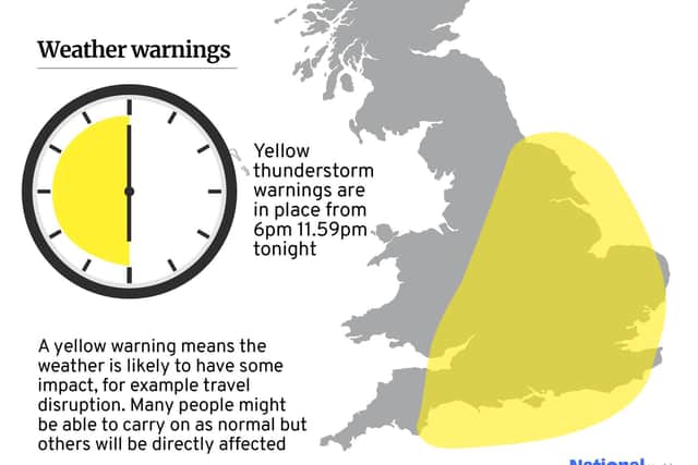 Yellow weather warnings have been put in place.