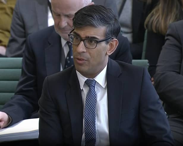 Prime Minister Rishi Sunak appearing before the Commons Liaison Committee at the House of Commons, London. PIC: House of Commons/UK Parliament/PA Wire