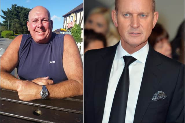 Steve Dymond, left, who died after an appearance on the Jeremy Kyle Show in May 2019 Jeremy Kyle is pictured right