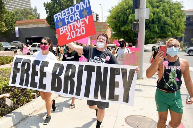 The #FreeBritney movement is an organisation of fans who believe Spears is being kept prisoner against her will (Photo: Matt Winkelmeyer/Getty Images)