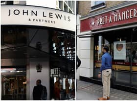 John Lewis and Pret a Manger were amongst the 191 businesses named for underpaying employees (Photo: Leon Neal/ TOLGA AKMEN/Getty Images)