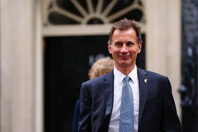 Chancellor of the Exchequer Jeremy Hunt, leaves Downing Street, Westminster, London, following the first Cabinet meeting with Rishi Sunak as Prime Minister.