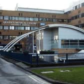 Queen's Medical Centre, Nottingham, where a mum-of-two has died after a seven hour wait in A&E.