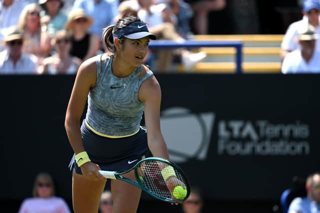 Emma Raducanu at Eastbourne last year